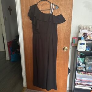 Sparkly strapped off-shoulder jumpsuit